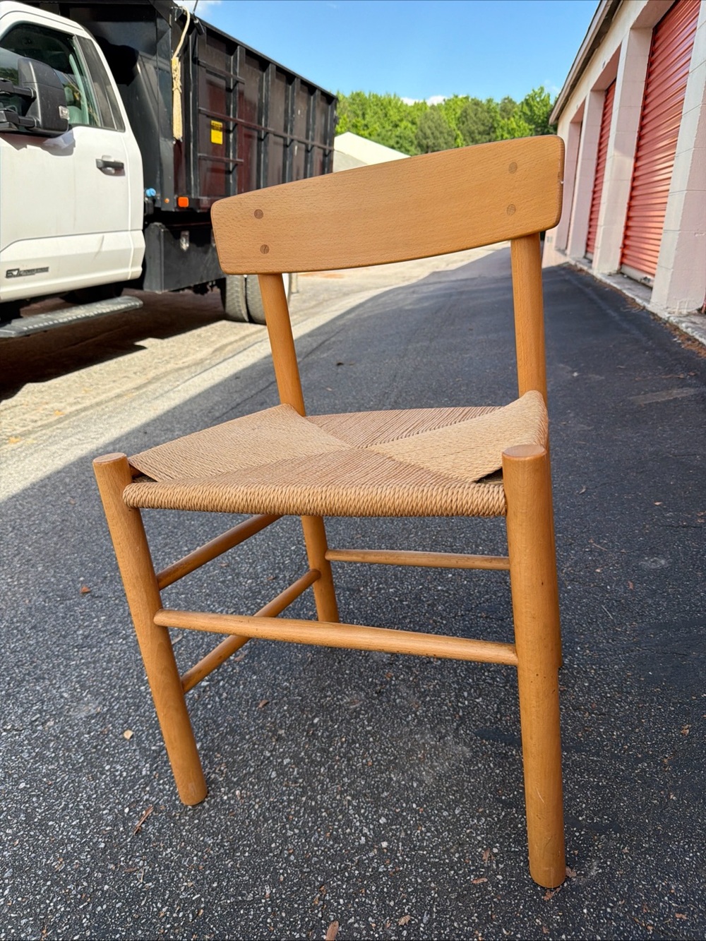 Borge Mogensen J39 Peoples Chair Solid Wood Handwoven Danish Cord MCM Fredericia